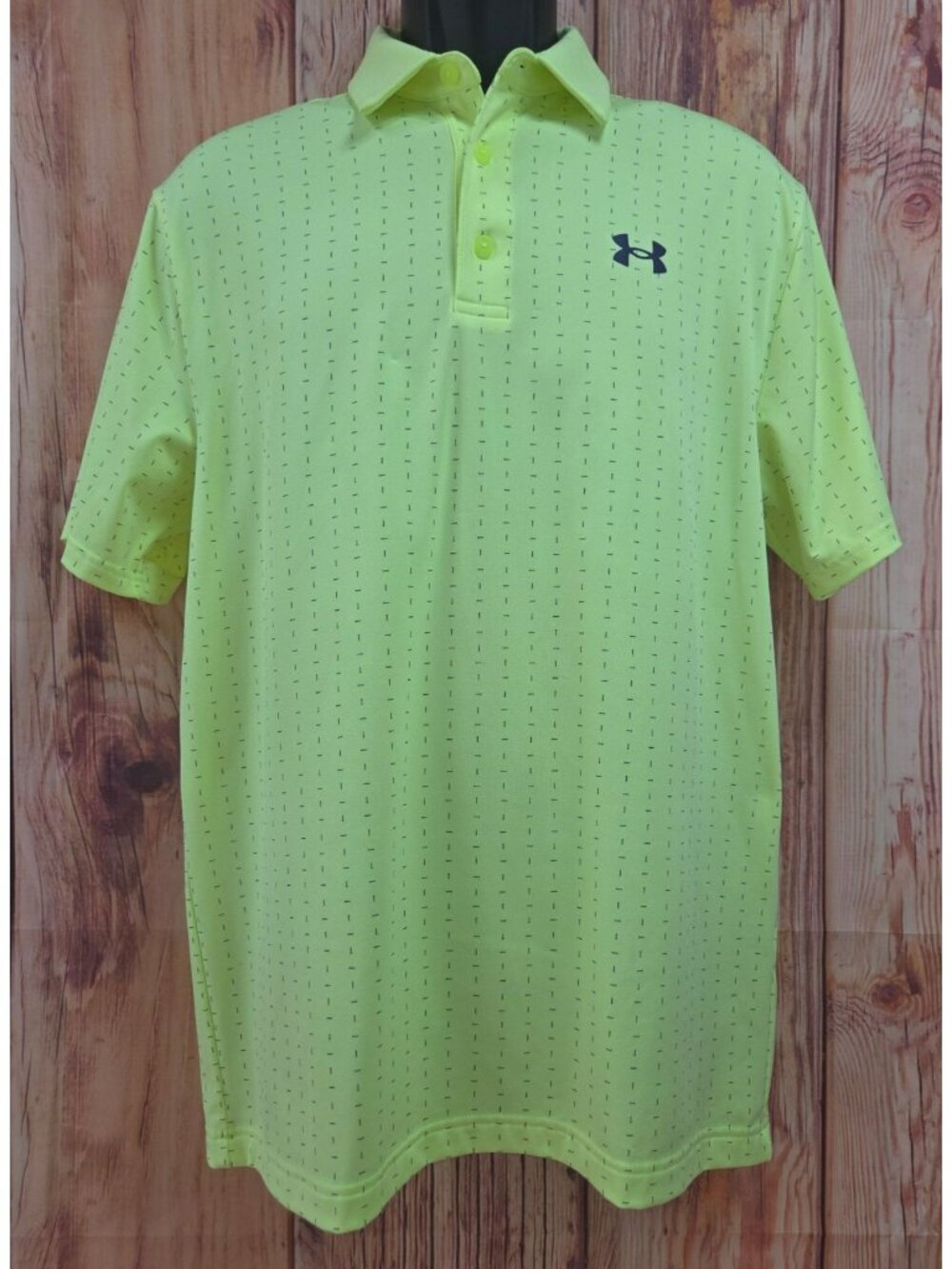 Under Armour Playoff Polo Medium Neon Yellow Loose Fit